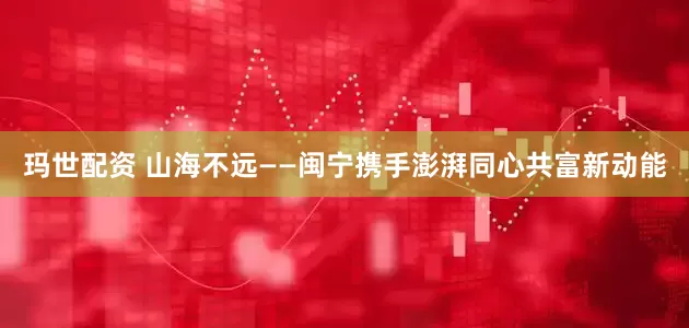 玛世配资 山海不远——闽宁携手澎湃同心共富新动能