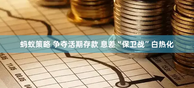 蚂蚁策略 争夺活期存款 息差“保卫战”白热化